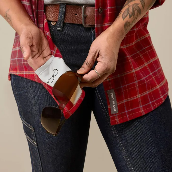 Rebar Flannel DuraStretch Work Shirt Samba Plaid Women Ariat TShirts and Tops