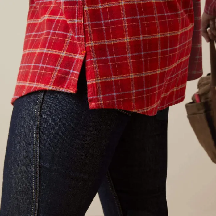 Rebar Flannel DuraStretch Work Shirt Samba Plaid Women Ariat TShirts and Tops