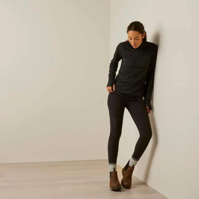 Rebar Gridwork Baselayer 14 Zip TShirt Black Women Ariat TShirts and Tops Rebar Gridwork Baselayer 14 Zip TShirt Black Women Ariat TShirts and Tops