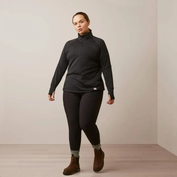 Rebar Gridwork Baselayer 14 Zip TShirt Black Women Ariat TShirts and Tops Rebar Gridwork Baselayer 14 Zip TShirt Black Women Ariat TShirts and Tops