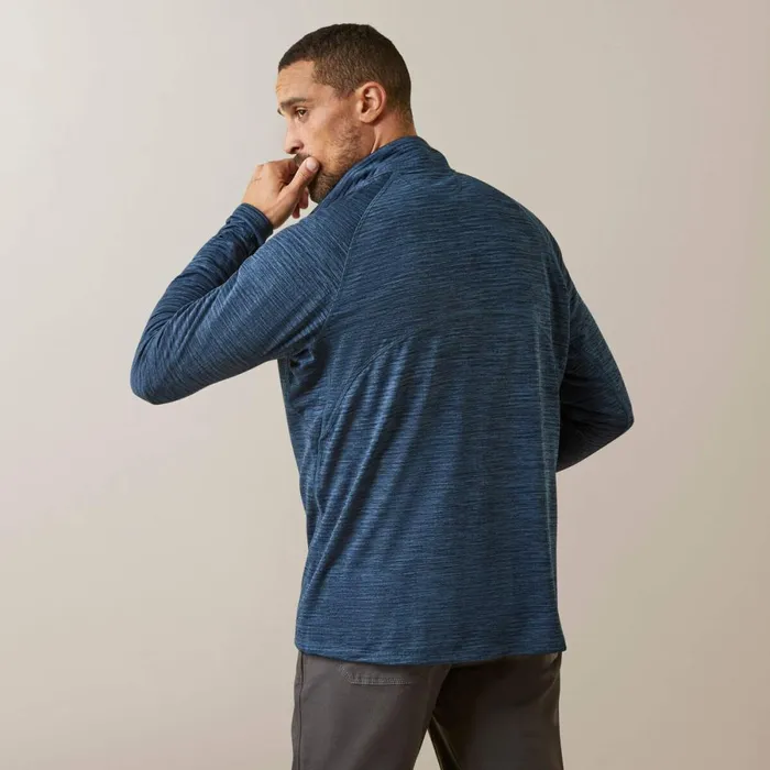 Rebar Gridwork Baselayer 14 Zip TShirt Blue Wink Teal Men Ariat TShirts and Polos Rebar Gridwork Baselayer 14 Zip TShirt Blue Wink Teal Men Ariat TShirts and Polos