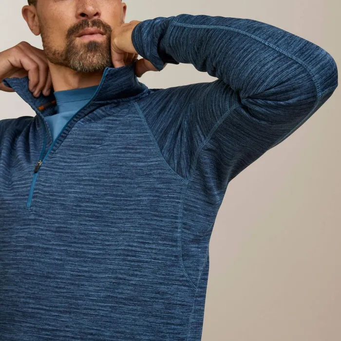 Rebar Gridwork Baselayer 14 Zip TShirt Blue Wink Teal Men Ariat TShirts and Polos Rebar Gridwork Baselayer 14 Zip TShirt Blue Wink Teal Men Ariat TShirts and Polos