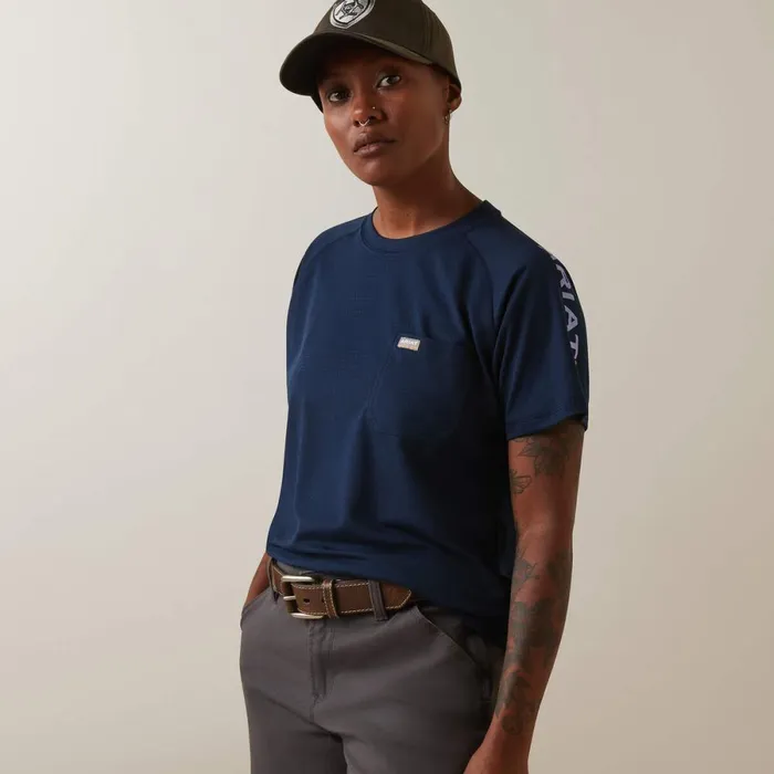 Rebar Heat Fighter TShirt Navy Dusk Women Ariat TShirts and Tops