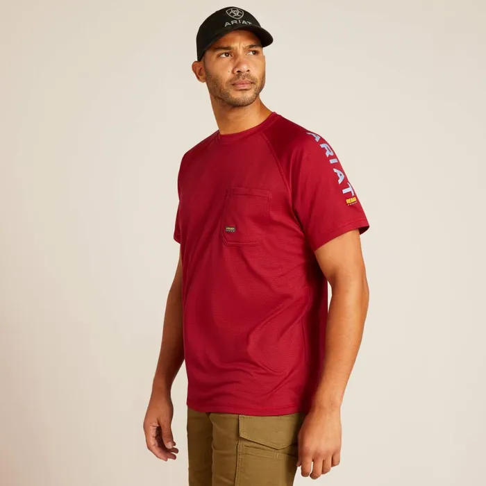 Rebar Heat Fighter TShirt Tibetan Redinfinity Heather Men Ariat Workwear
