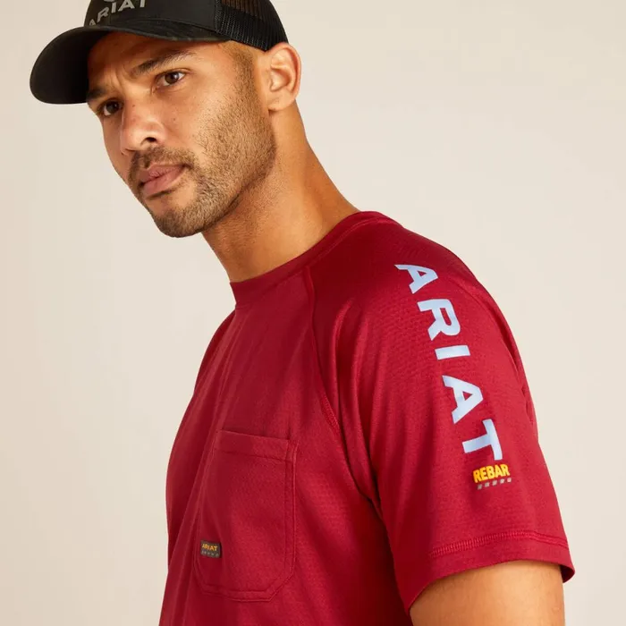 Rebar Heat Fighter TShirt Tibetan Redinfinity Heather Men Ariat Workwear Rebar Heat Fighter TShirt Tibetan Redinfinity Heather Men Ariat Workwear