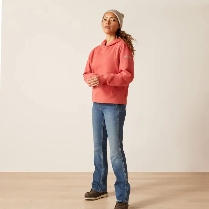 Rebar Lightweight Cropped Hoodie Mineral Red Women Ariat Workwear Rebar Lightweight Cropped Hoodie Mineral Red Women Ariat Workwear