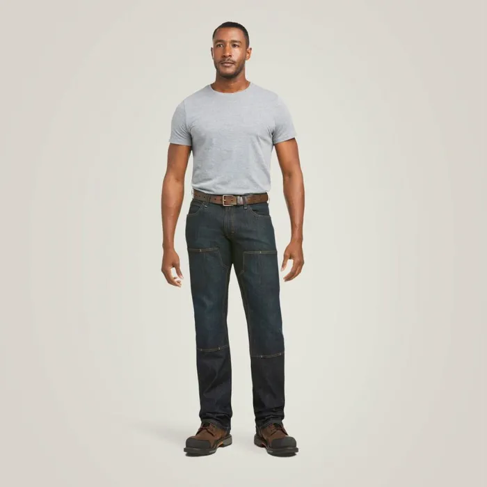 Rebar M5 Straight DuraStretch Basic Double Front Stackable Straight Leg Jean Blackstone Men Ariat Denim Rebar M5 Straight DuraStretch Basic Double Front Stackable Straight Leg Jean Blackstone Men Ariat Denim