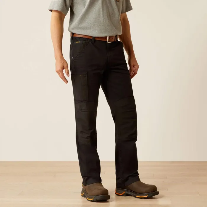 Rebar M7 Slim Cordura Twill Cargo Straight Pant Black Men Ariat Pants and Shorts
