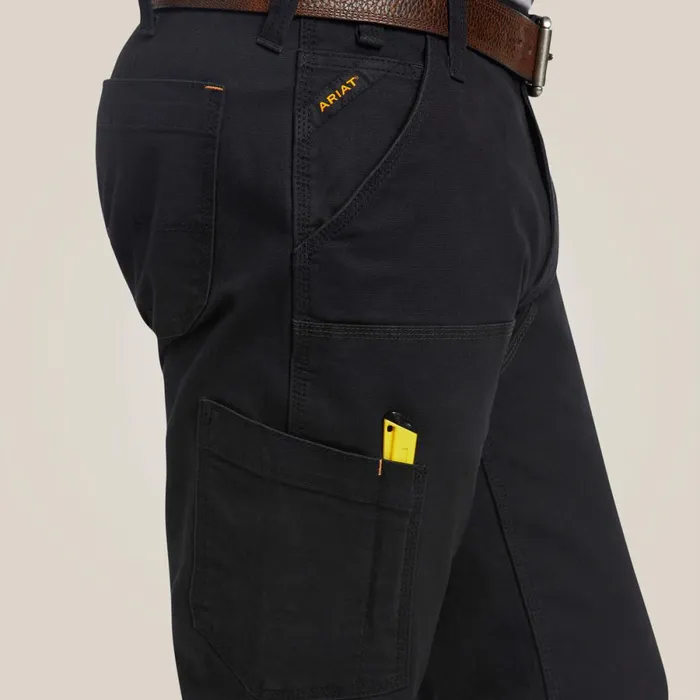 Rebar M7 Slim DuraStretch Made Tough Double Front Straight Pant Black Men Ariat Pants and Shorts Rebar M7 Slim DuraStretch Made Tough Double Front Straight Pant Black Men Ariat Pants and Shorts