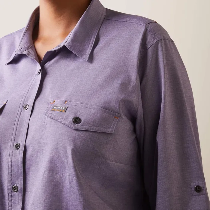 Rebar Made Tough VentTEK DuraStretch Work Shirt Corsican Blue Heather Women Ariat TShirts and Tops Rebar Made Tough VentTEK DuraStretch Work Shirt Corsican Blue Heather Women Ariat TShirts and Tops