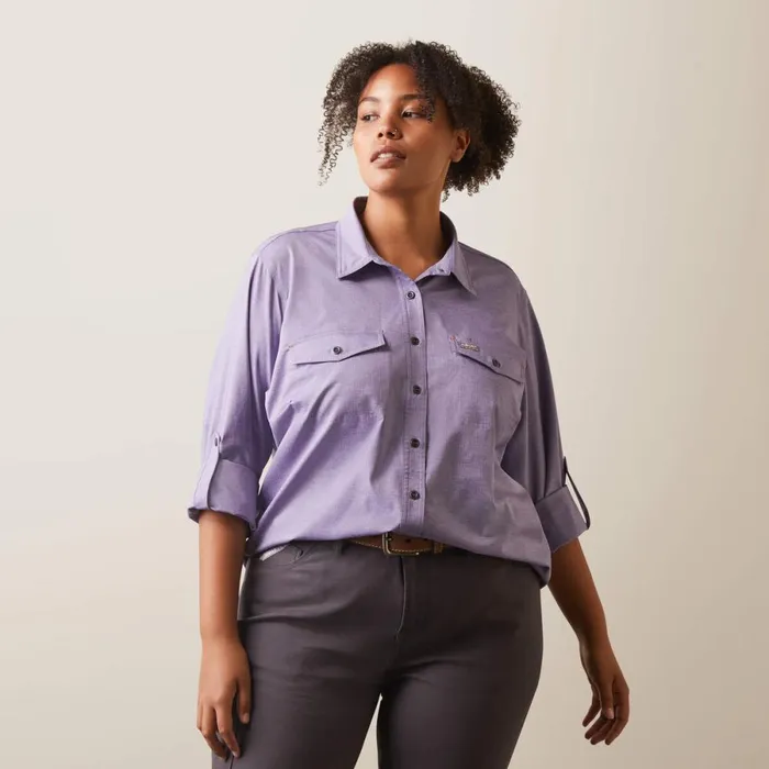 Rebar Made Tough VentTEK DuraStretch Work Shirt Corsican Blue Heather Women Ariat TShirts and Tops Rebar Made Tough VentTEK DuraStretch Work Shirt Corsican Blue Heather Women Ariat TShirts and Tops