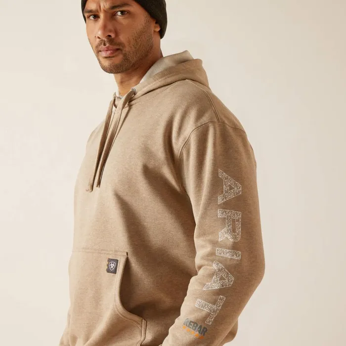Rebar Roughneck Pullover Hoodie Oatmeal Heather Men Ariat Sweatshirts and Hoodies Rebar Roughneck Pullover Hoodie Oatmeal Heather Men Ariat Sweatshirts and Hoodies