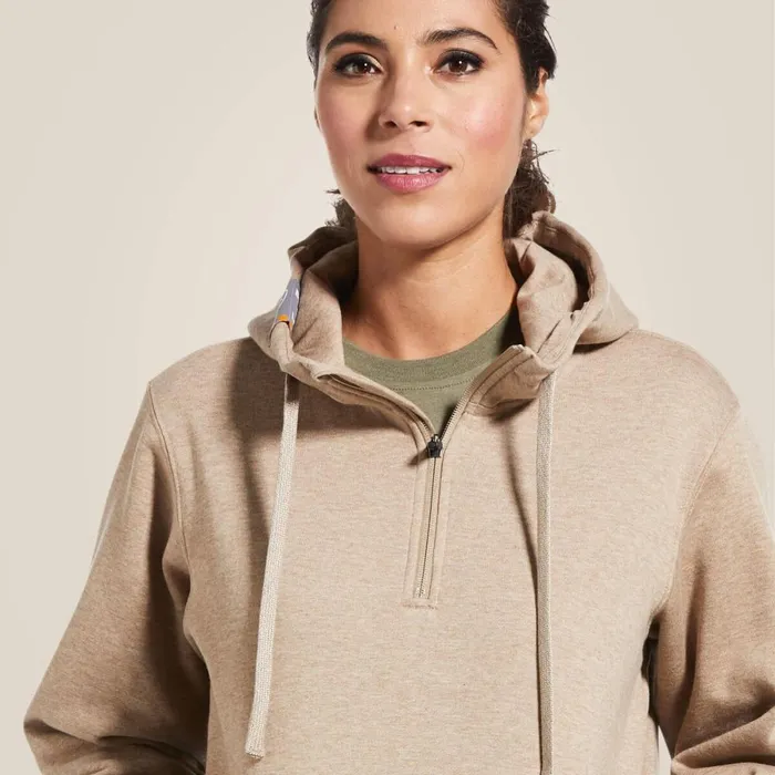 Rebar Skill Set 12 Zip Hoodie Dark Oatmeal Heather Women Ariat Sweatshirts and Hoodies Rebar Skill Set 12 Zip Hoodie Dark Oatmeal Heather Women Ariat Sweatshirts and Hoodies