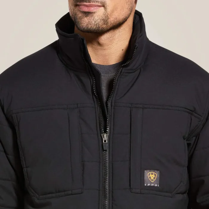 Rebar Valiant Stretch Canvas Water Resistant Insulated Jacket Black Men Ariat Workwear Rebar Valiant Stretch Canvas Water Resistant Insulated Jacket Black Men Ariat Workwear