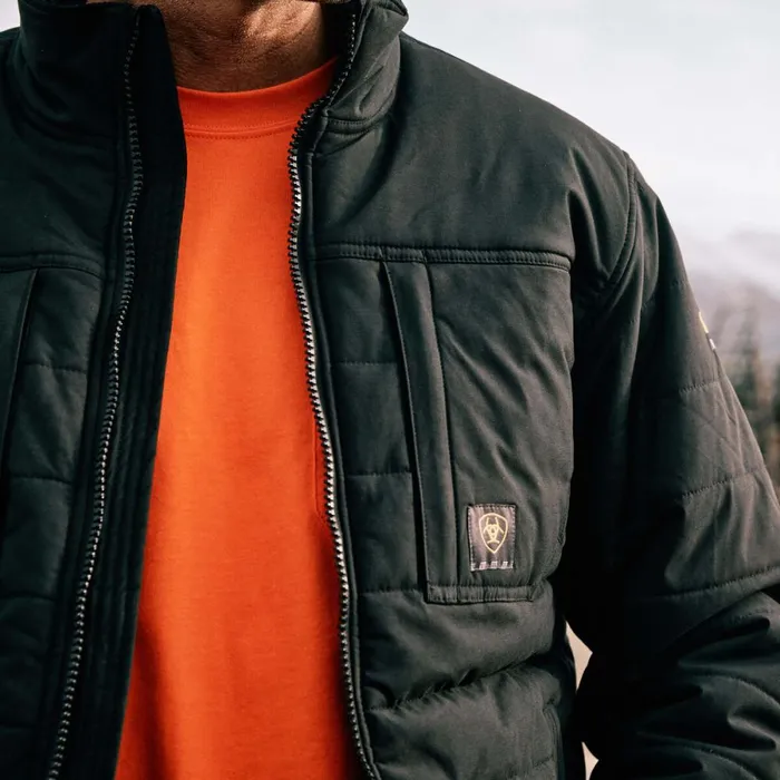 Rebar Valiant Stretch Canvas Water Resistant Insulated Jacket Black Men Ariat Workwear Rebar Valiant Stretch Canvas Water Resistant Insulated Jacket Black Men Ariat Workwear