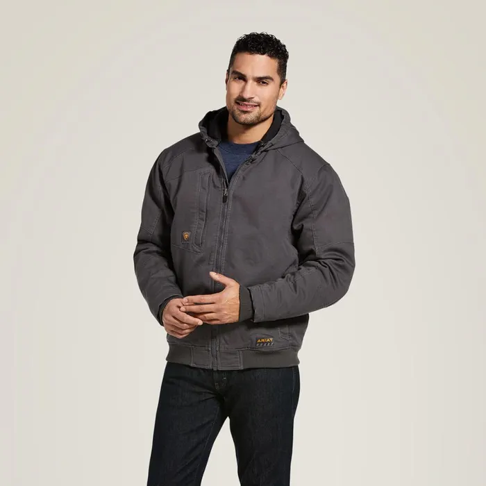 Rebar Washed DuraCanvas Insulated Jacket Rebar Grey Men Ariat Workwear