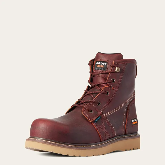 Rebar Wedge 6034 Waterproof Composite Toe Work Boot Rusted Copper Men Ariat Work Boots