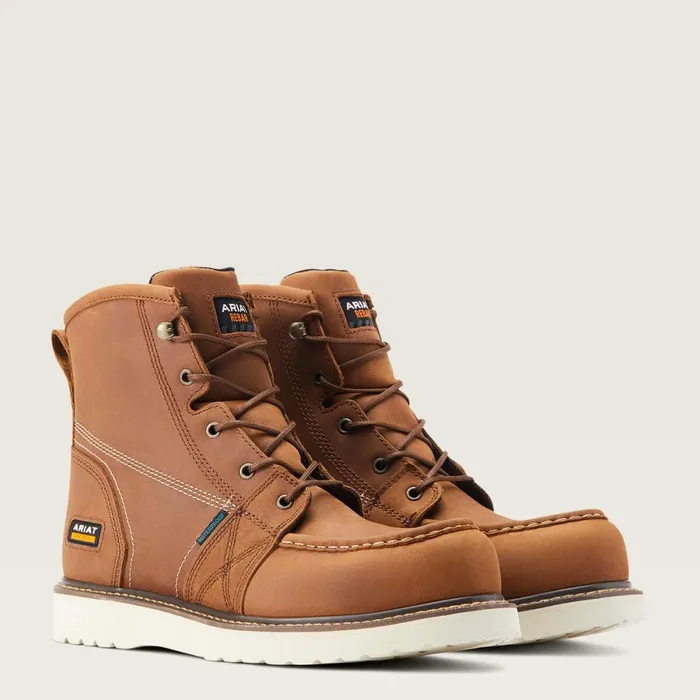 Rebar Wedge Moc Toe 6034 Waterproof Composite Toe Work Boot Aged Honey Men Ariat Work Boots Rebar Wedge Moc Toe 6034 Waterproof Composite Toe Work Boot Aged Honey Men Ariat Work Boots