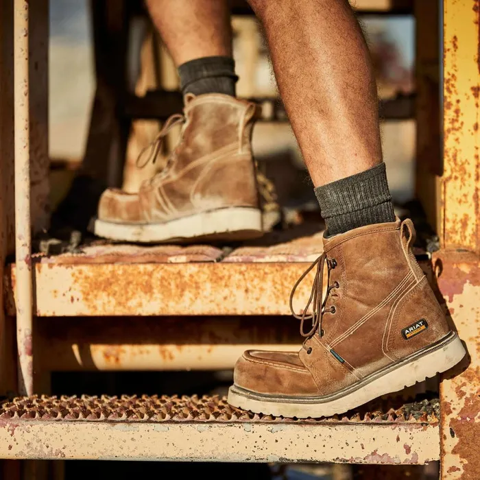 Rebar Wedge Moc Toe 6034 Waterproof Composite Toe Work Boot Aged Honey Men Ariat Work Boots Rebar Wedge Moc Toe 6034 Waterproof Composite Toe Work Boot Aged Honey Men Ariat Work Boots