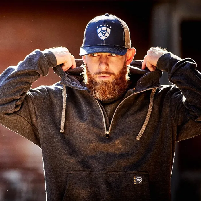 Rebar Workman 14 Zip Hoodie Charcoal Men Ariat Sweatshirts and Hoodies Rebar Workman 14 Zip Hoodie Charcoal Men Ariat Sweatshirts and Hoodies