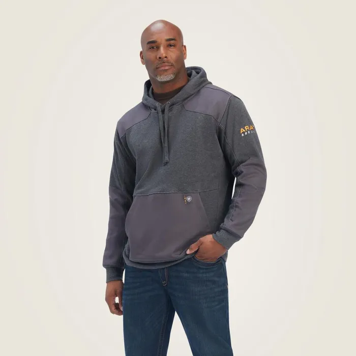 Rebar Workman DuraCanvas Hoodie Charcoal Heather Men Ariat Sweatshirts and Hoodies