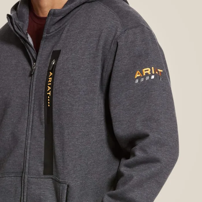 Rebar Workman Full Zip Hoodie Charcoal Heather Men Ariat Sweatshirts and Hoodies Rebar Workman Full Zip Hoodie Charcoal Heather Men Ariat Sweatshirts and Hoodies