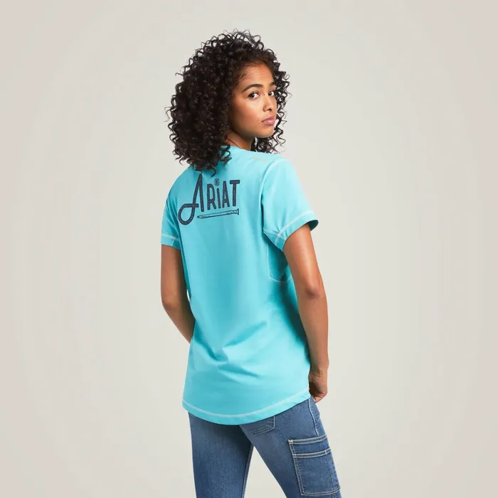 Rebar Workman Graphic Ariat Logo TShirt Meadowbrook Women Ariat TShirts and Tops Rebar Workman Graphic Ariat Logo TShirt Meadowbrook Women Ariat TShirts and Tops