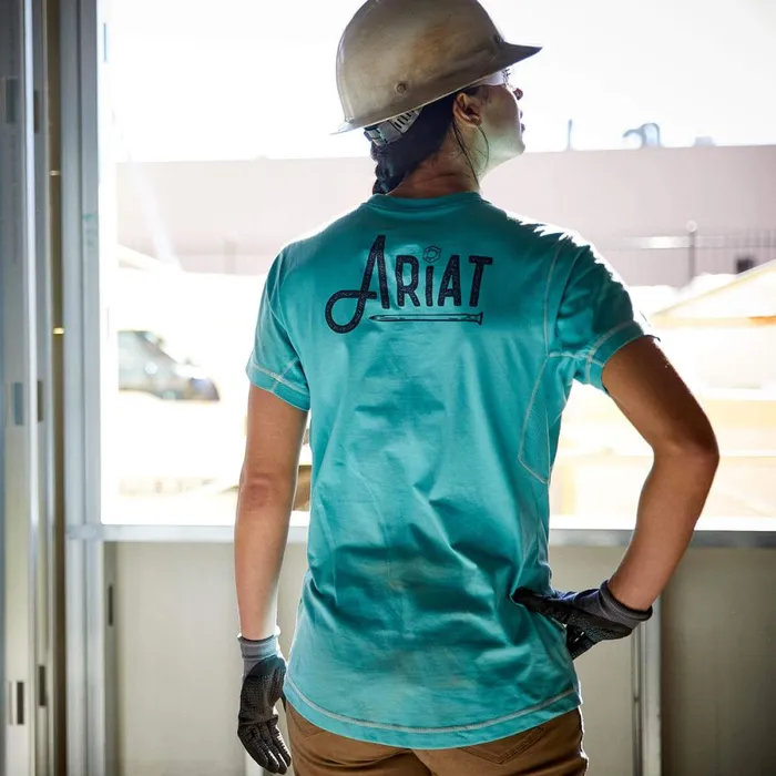 Rebar Workman Graphic Ariat Logo TShirt Meadowbrook Women Ariat TShirts and Tops Rebar Workman Graphic Ariat Logo TShirt Meadowbrook Women Ariat TShirts and Tops