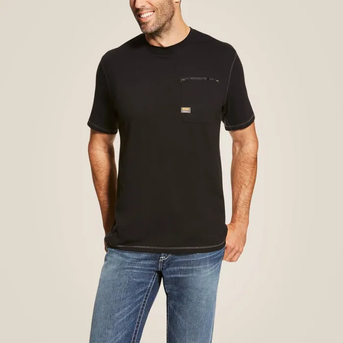 Rebar Workman TShirt Black Men Ariat TShirts and Polos