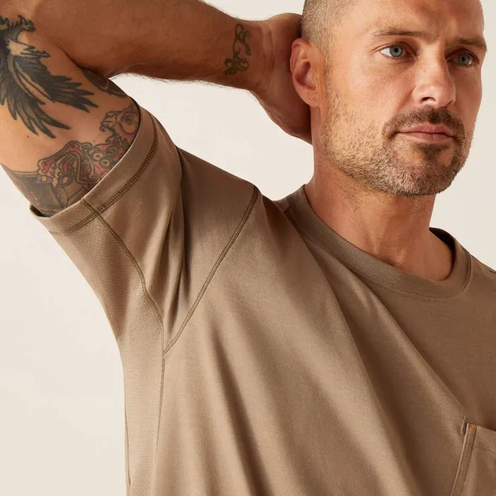 Rebar Workman TShirt Brindle Heather Men Ariat TShirts and Polos Rebar Workman TShirt Brindle Heather Men Ariat TShirts and Polos