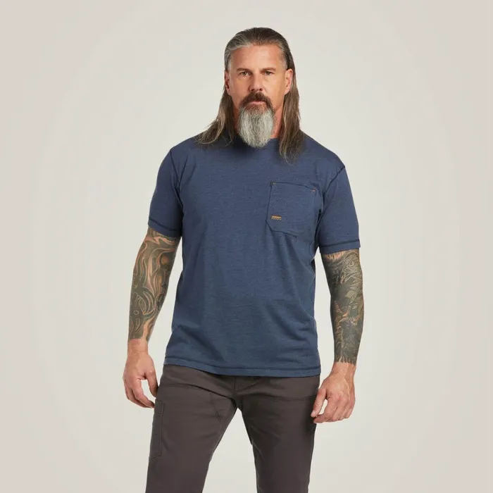 Rebar Workman TShirt Slate Heather Men Ariat TShirts and Polos