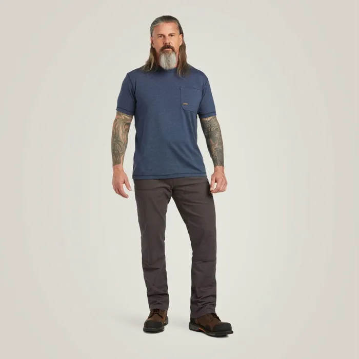 Rebar Workman TShirt Slate Heather Men Ariat TShirts and Polos Rebar Workman TShirt Slate Heather Men Ariat TShirts and Polos