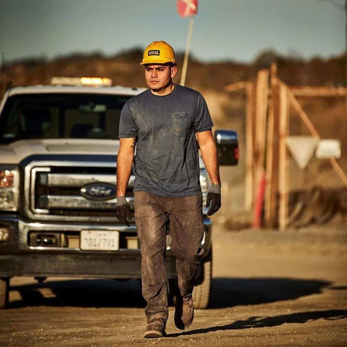 Rebar Workman TShirt Slate Heather Men Ariat TShirts and Polos Rebar Workman TShirt Slate Heather Men Ariat TShirts and Polos