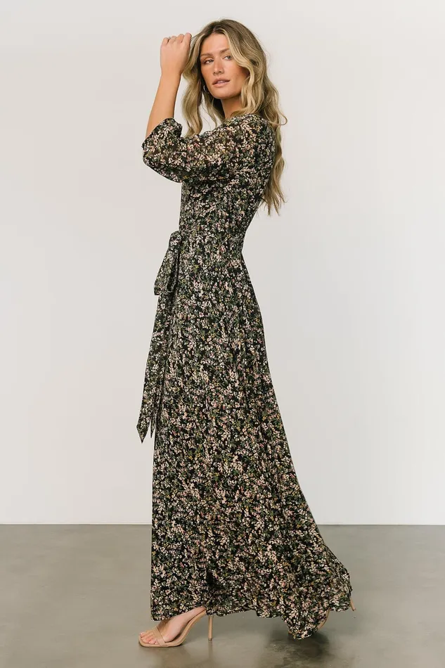Rebecca Maxi Dress Black Floral Women Baltic Born Maxi Dresses Rebecca Maxi Dress Black Floral Women Baltic Born Maxi Dresses
