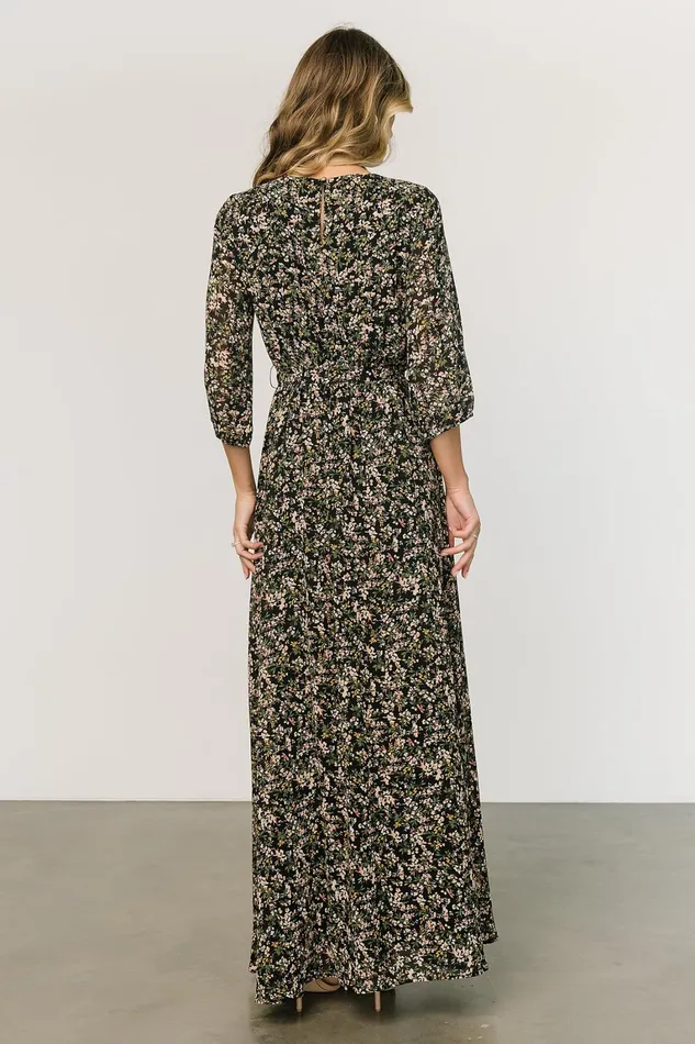 Rebecca Maxi Dress Black Floral Women Baltic Born Maxi Dresses Rebecca Maxi Dress Black Floral Women Baltic Born Maxi Dresses
