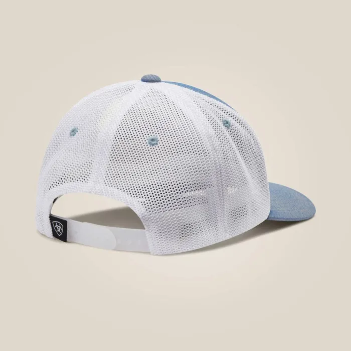 Rectangle Logo Patch Cap Light Blue Men Ariat Hats and Caps