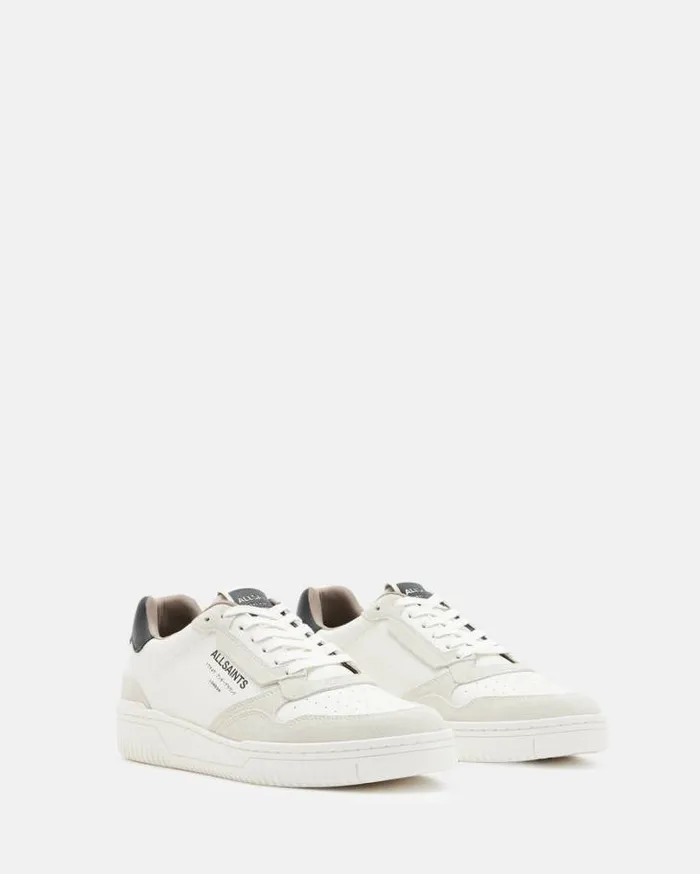 Regan Leather Low Top Sneakers Chalk Whiteblack Men AllSaints Shoes and Boots Regan Leather Low Top Sneakers Chalk Whiteblack Men AllSaints Shoes and Boots