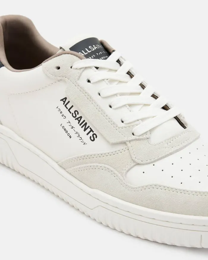 Regan Leather Low Top Sneakers Chalk Whiteblack Men AllSaints Shoes and Boots Regan Leather Low Top Sneakers Chalk Whiteblack Men AllSaints Shoes and Boots