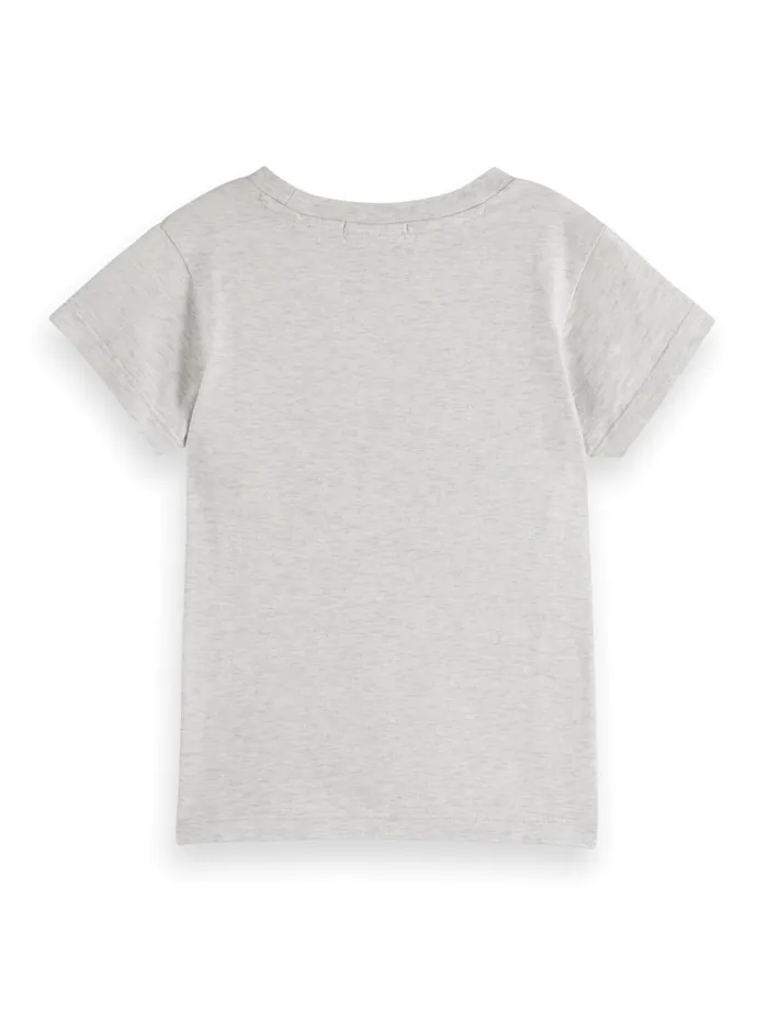 REGULARFIT ARTWORK TSHIRT Grey Melange Kids Scotch and Soda TShirts and Tops REGULARFIT ARTWORK TSHIRT Grey Melange Kids Scotch and Soda TShirts and Tops