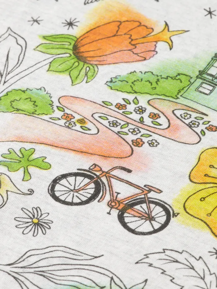 REGULARFIT ARTWORK TSHIRT Grey Melange Kids Scotch and Soda TShirts and Tops REGULARFIT ARTWORK TSHIRT Grey Melange Kids Scotch and Soda TShirts and Tops