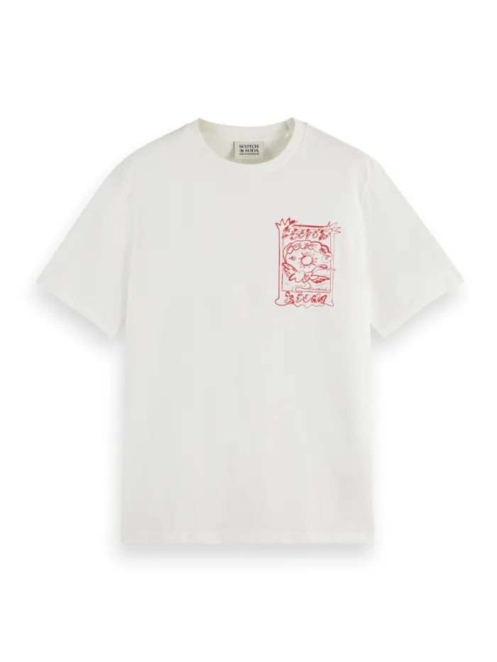 Regular Fit Front Chest Artwork Tshirt Swan Men Scotch and Soda TShirts and Polo Shirts Regular Fit Front Chest Artwork Tshirt Swan Men Scotch and Soda TShirts and Polo Shirts