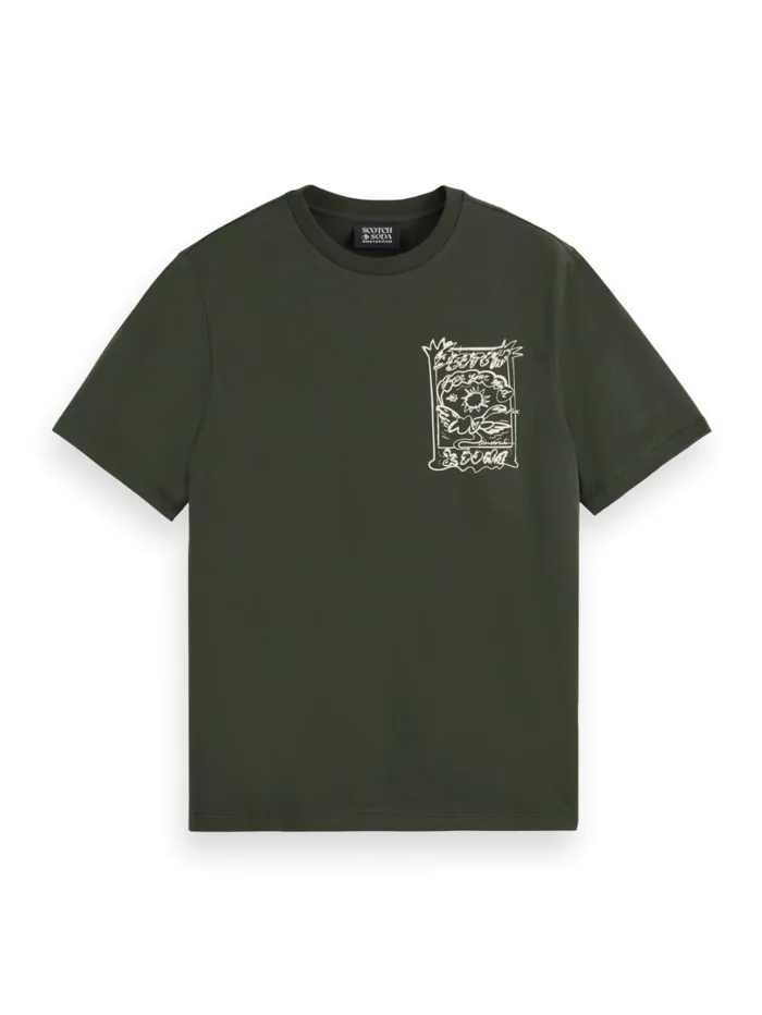 Regular Fit Front Chest Artwork Tshirt Swan Men Scotch and Soda TShirts and Polo Shirts Regular Fit Front Chest Artwork Tshirt Swan Men Scotch and Soda TShirts and Polo Shirts