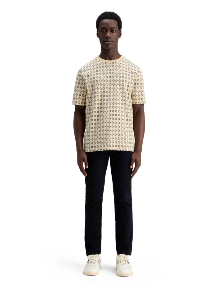 Regular Fit Mini All Over Print Tshirt Parchment Geo Flower Men Scotch and Soda TShirts and Polo Shirts Regular Fit Mini All Over Print Tshirt Parchment Geo Flower Men Scotch and Soda TShirts and Polo Shirts