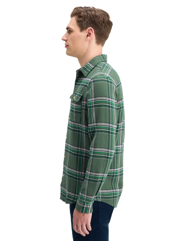 REGULAR FIT MULTICOLOURED FLANNEL CHECK SHIRT Green Check Men Scotch and Soda Shirts REGULAR FIT MULTICOLOURED FLANNEL CHECK SHIRT Green Check Men Scotch and Soda Shirts