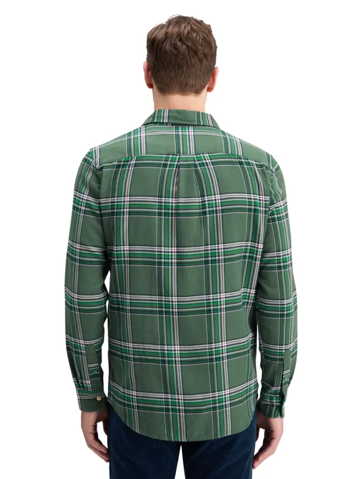 REGULAR FIT MULTICOLOURED FLANNEL CHECK SHIRT Green Check Men Scotch and Soda Shirts REGULAR FIT MULTICOLOURED FLANNEL CHECK SHIRT Green Check Men Scotch and Soda Shirts