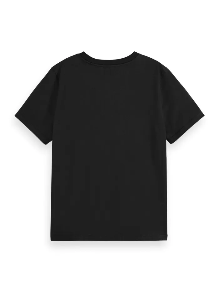 Regular Fit Tshirt With Small Chest Artwork Evening Black Women Scotch and Soda Tops and TShirts Regular Fit Tshirt With Small Chest Artwork Evening Black Women Scotch and Soda Tops and TShirts
