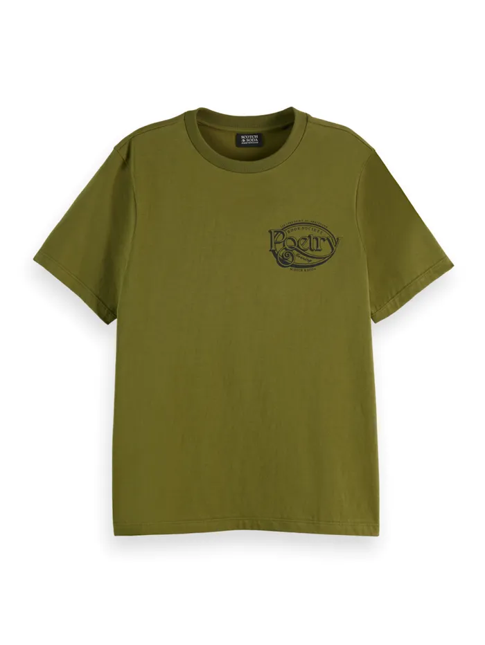 Regular Fit Tshirt With Small Chest Artwork Evening Black Women Scotch and Soda Tops and TShirts Regular Fit Tshirt With Small Chest Artwork Evening Black Women Scotch and Soda Tops and TShirts