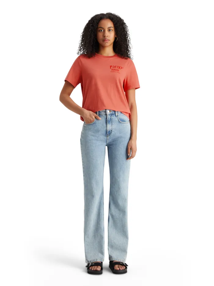 Regular Fit Tshirt With Small Chest Artwork Evening Black Women Scotch and Soda Tops and TShirts Regular Fit Tshirt With Small Chest Artwork Evening Black Women Scotch and Soda Tops and TShirts