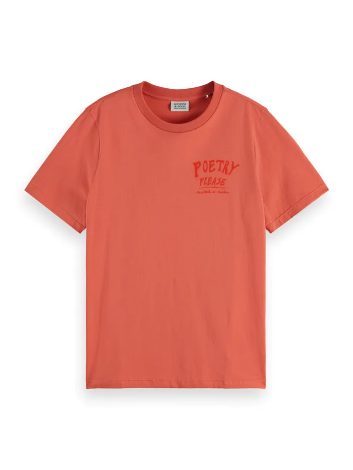 Regular Fit Tshirt With Small Chest Artwork Evening Black Women Scotch and Soda Tops and TShirts Regular Fit Tshirt With Small Chest Artwork Evening Black Women Scotch and Soda Tops and TShirts