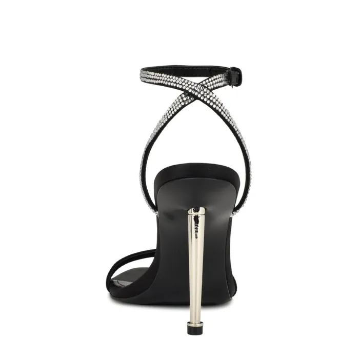 Reina Ankle Strap Sandals Black Women Nine West High Heels Reina Ankle Strap Sandals Black Women Nine West High Heels